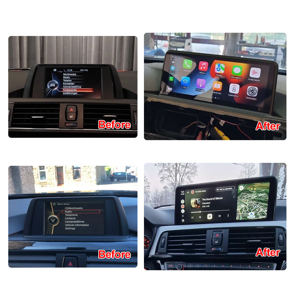 10.25“ Hôte multimédia de voiture sans fil Apple CarPlay Android pour BMW Series 3 4 F30 F31 F34 F32 F33 F36 F80 Navigation GPS