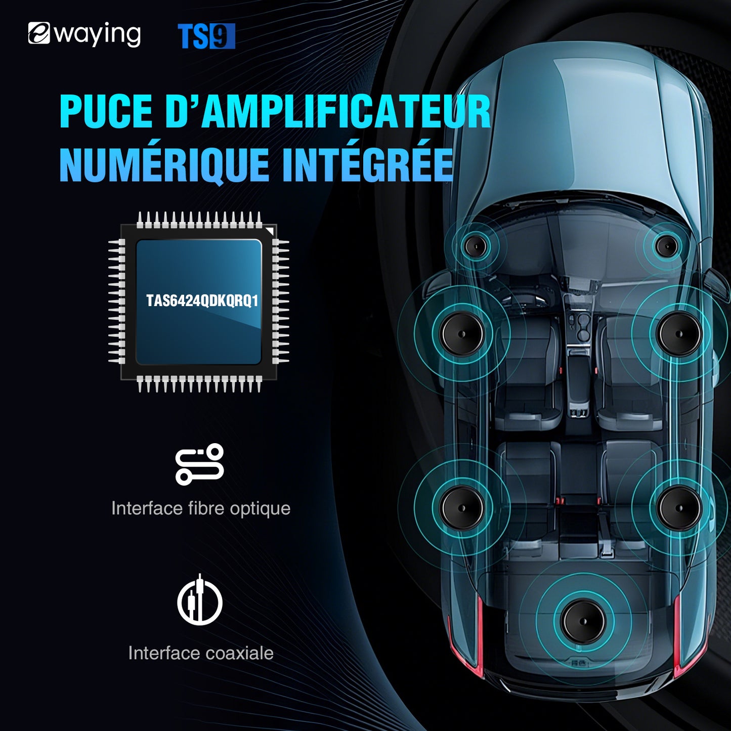 Autoradio 5G WIFI pour Ford Focus 2012-2018, 9 pouces, stéréo, sans fil, Carplay, Android Auto, DTS, Bluetooth, navigation GPS, mise à niveau