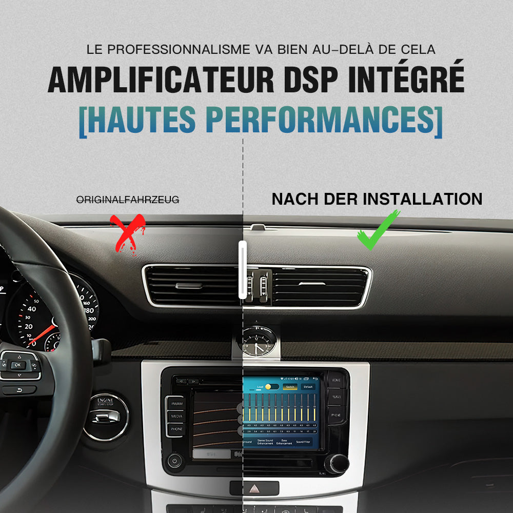 Android 13 8-Core sans fil CarPlay écran 7 pouces écran adapté pour Volkswagen POLO Golf Passat West Leon Skoda Jetta TIGUAN TOURAN multimédia GPS