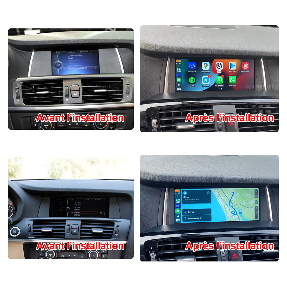 8.8 "sans fil Apple CarPlay Android Auto unité principale multimédia pour BMW X3 F25 X4 F26 NBT CIC GPS Navigation
