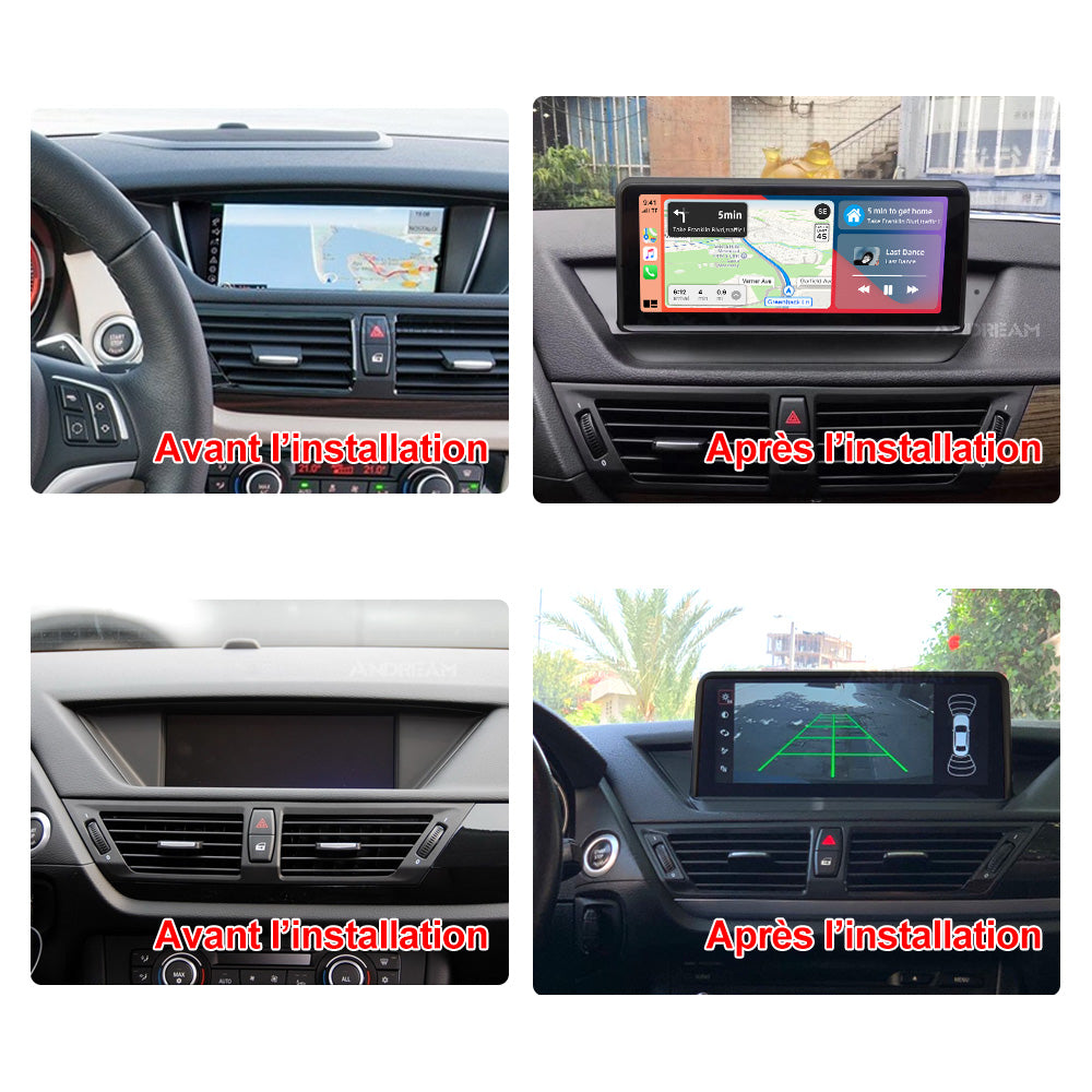 Apple CarPlay sans fil pour BMW X1 E84 Android Auto sans système Android Écran IPS 10,25 pouces