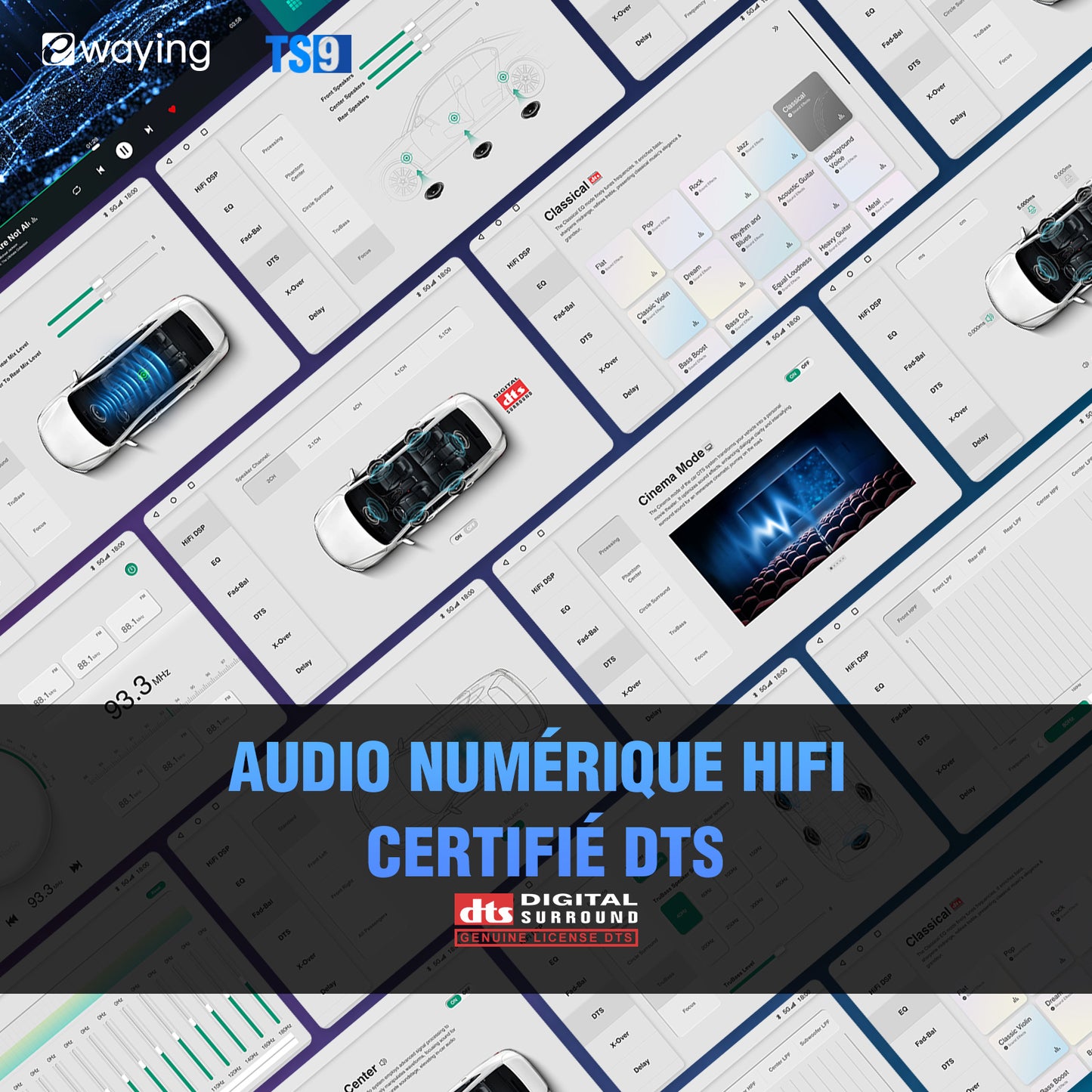 Autoradio 5G WIFI pour Ford Focus 2012-2018, 9 pouces, stéréo, sans fil, Carplay, Android Auto, DTS, Bluetooth, navigation GPS, mise à niveau