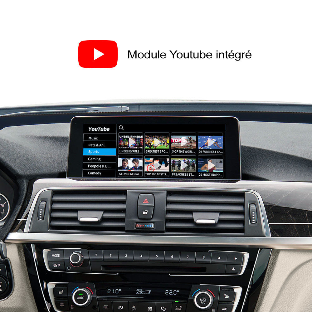 Boîtier d'interface multimédia CARPLAY/ANDROID AUTO MMI pour BMW CIC NBT EVO système F30 F20 F10 E60 E90 F25 Mini I3 I8 Kit