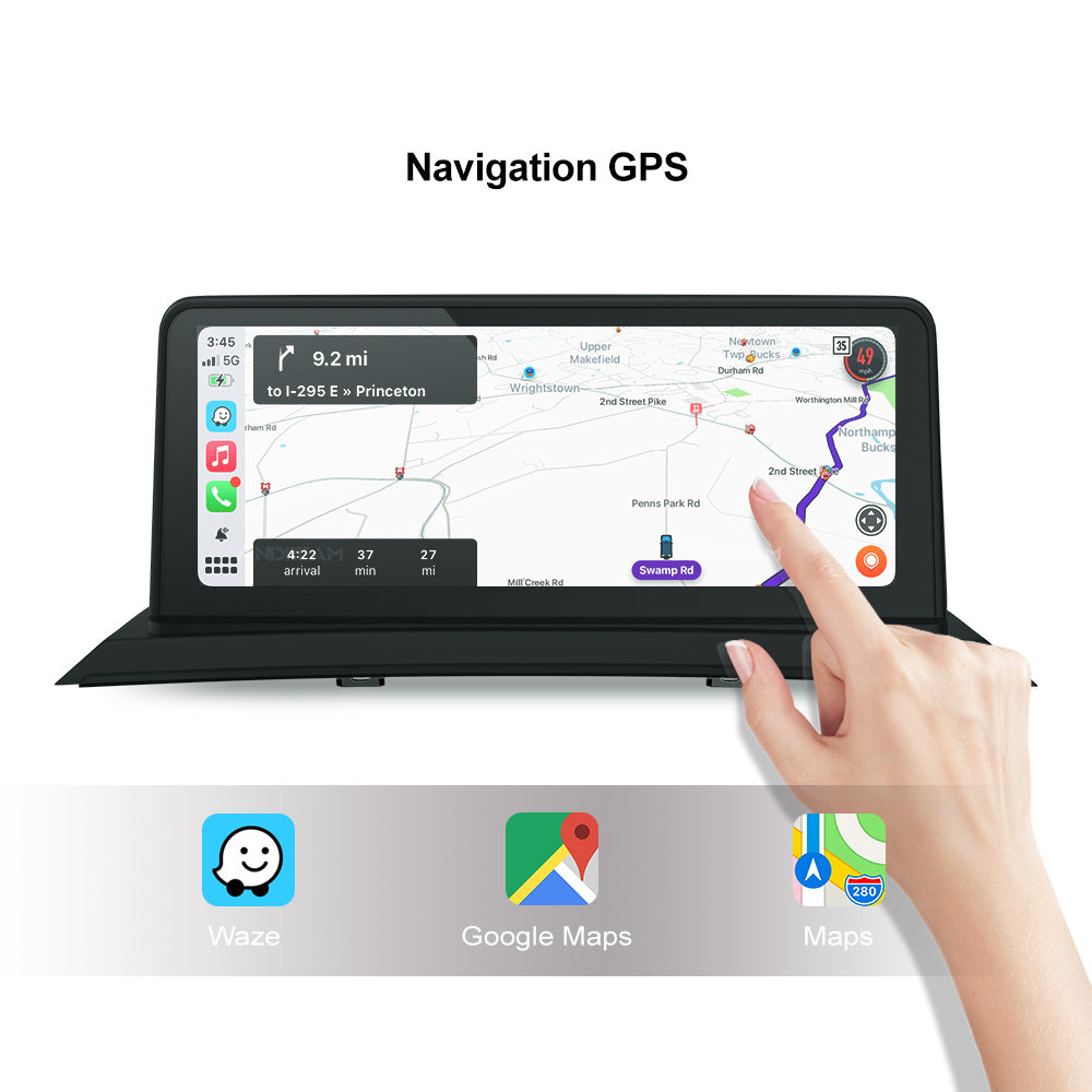 Ecran Tactile Autoradio Station Multimédia Navigation GPS 10.25" avec module intégré CARPLAY Android Auto pour BMW X3 E83 2003-2010