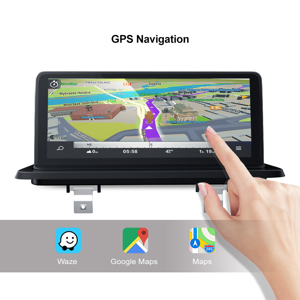 Station multimédia d'autoradio de navigation GPS à écran tactile de 10,25" Android 13 Qualcomm Octa-Core 8G+128G pour BMW Série 1 E87 E88 E81 E82 2005-2014 DVD de voiture