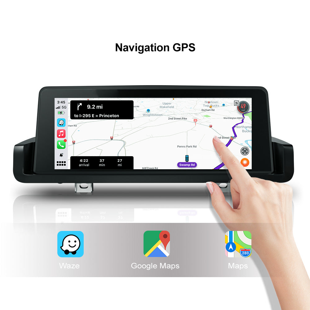 CarPlay sans fil pour BMW série 3 E90 E91 E92 E93, Android Auto, écran IPS de 8.8 pouces, sans système Android