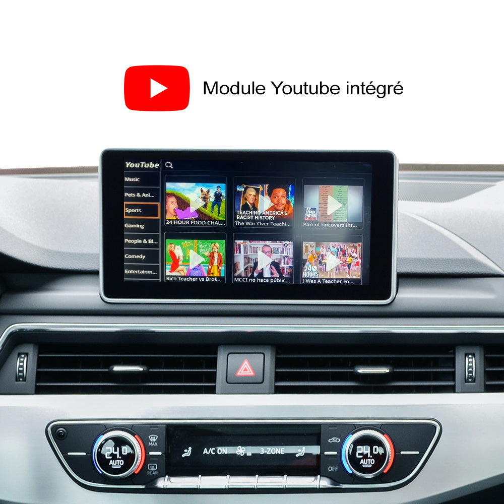 BOITIER MMI multimédia D’INTERFACE fonction CARPLAY/ ANDROID AUTO pour Améliorer Audi A3 A4 Q5 A6 A8 A5 Q7 Q2