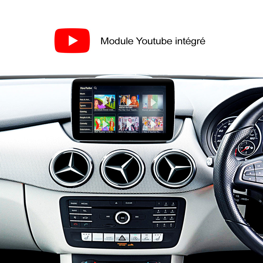 Ewaying Adaptateur d'interface MMI sans fil CarPlay Android Auto Mise à niveau principale pour Mercedes Benz NTG 5.5 6.0 Kit de boîte de navigation Mirror Link Mise à niveau GPS