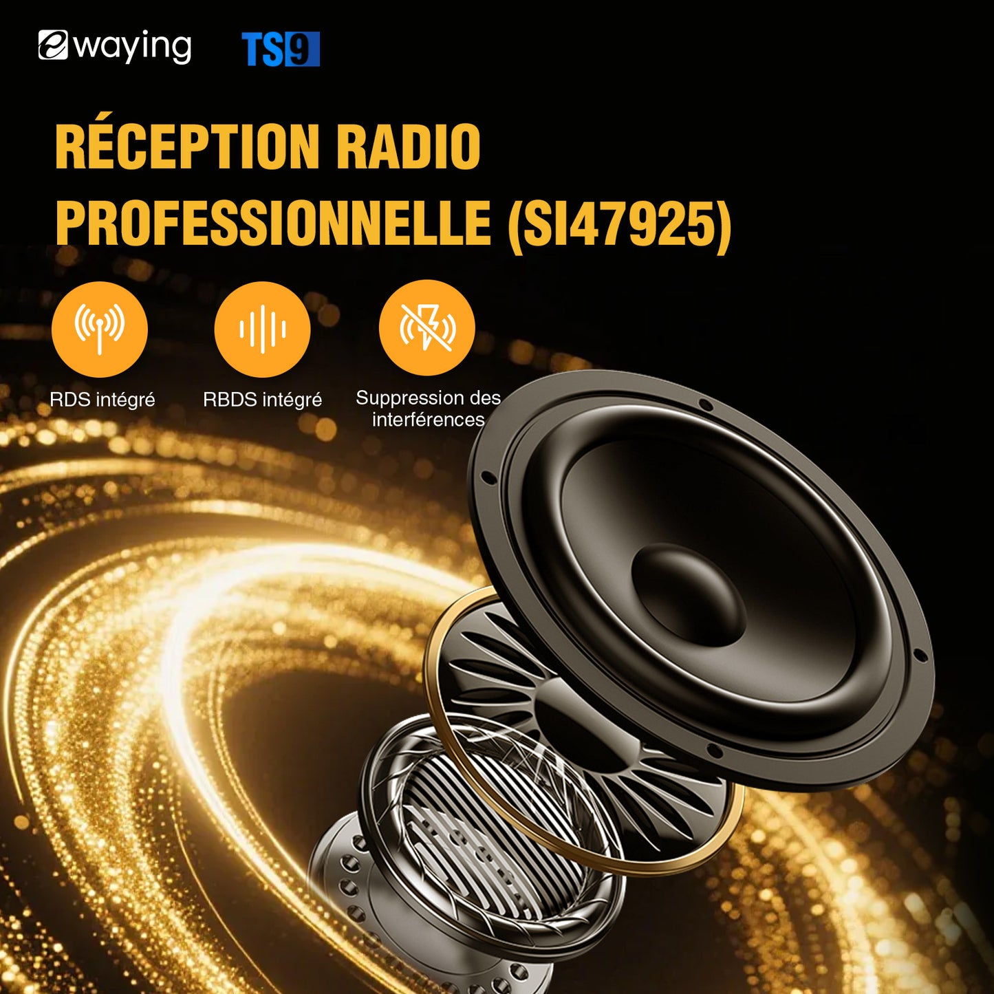 Autoradio 5G WIFI pour Ford Focus 2012-2018, 9 pouces, stéréo, sans fil, Carplay, Android Auto, DTS, Bluetooth, navigation GPS, mise à niveau