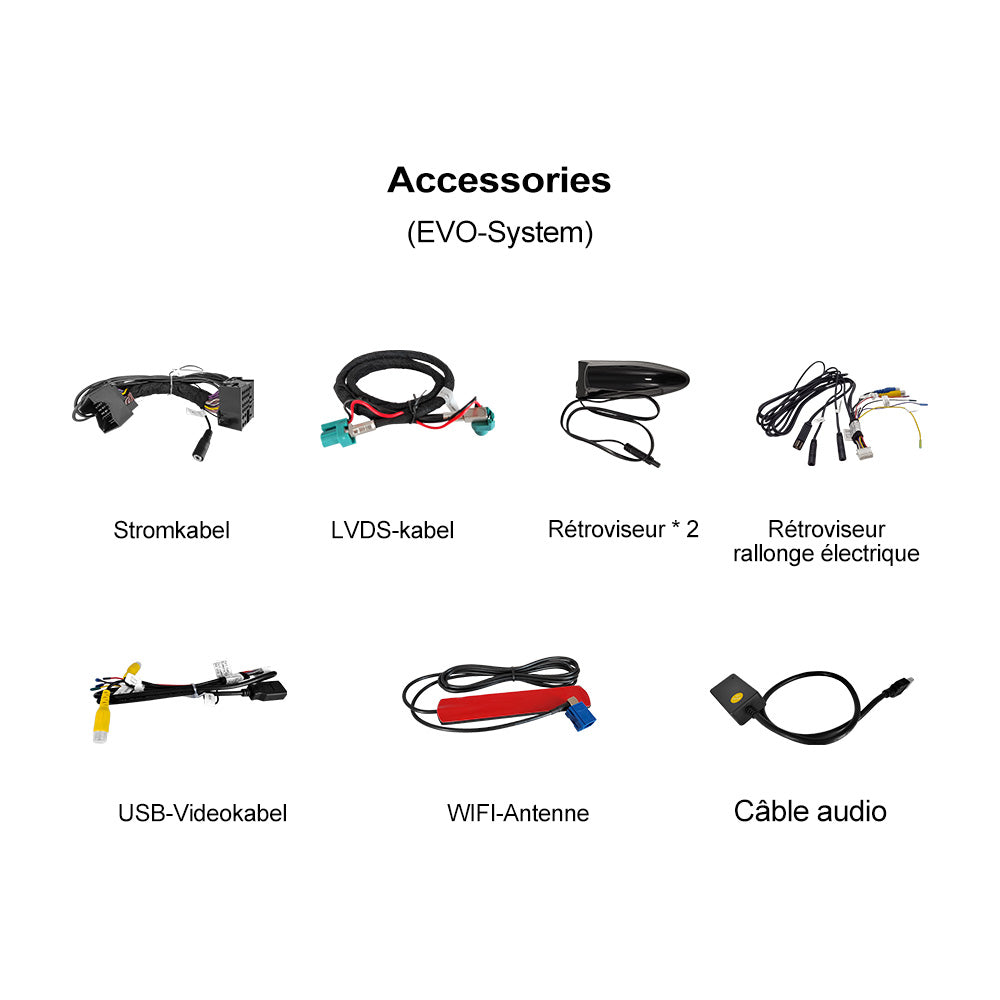 Boîte automatique Android Carplay sans fil pour BMW F30 F20 F10 F11 F33 F15 F22 F21 F56 F01 F25 avec rétroviseurs électroniques gauche et droit