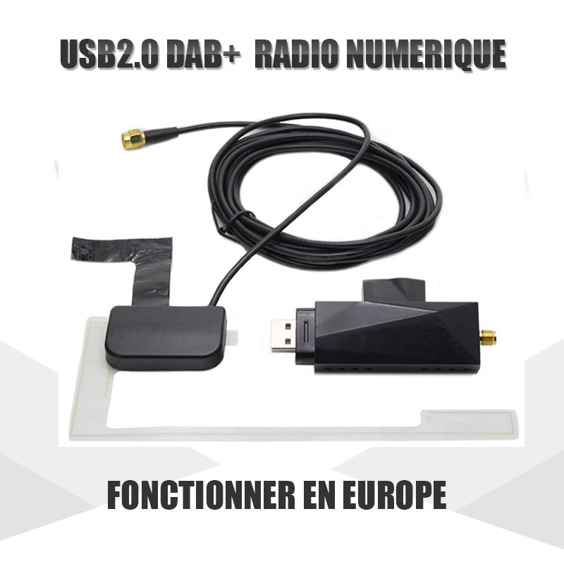 DAB + USB DONGLE Récepteur Radio FM Numérique pour Autoradio en Android en Europe