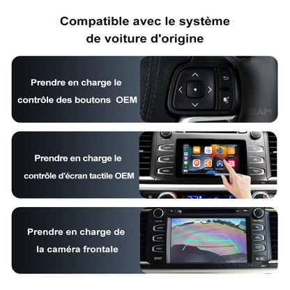 CarPlay sans fil pour TOYOTA Touch 2 2014 – 2019 Highlander Tundra CHR RAV4 Tacoma Land Cruiser Prado Auris Avalon, Android Auto