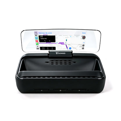 Affichage tête haute VIVIHUD V3 SE avec fonction de navigation, compatible CarPlay et Android Auto sans fil, navigation par projection haute résolution, contrôle de la musique Bluetooth