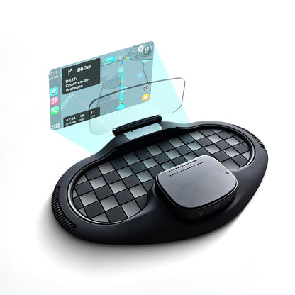 VIVIHUD Affichage Tête Haute V5 Ultra HUD à Projection Sur Pare Brise Voiture CarPlay Sans Fil Android Auto OBD2 GPS Avec Luminosité Automatique Navigation, Compteu