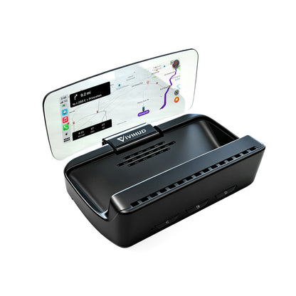Affichage tête haute VIVIHUD V3 SE avec fonction de navigation, compatible CarPlay et Android Auto sans fil, navigation par projection haute résolution, contrôle de la musique Bluetooth