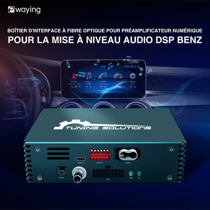 Interface de mise à niveau audio du préamplificateur à fibre optique pour Mercedes-Benz 2013-2019 avec MOST25 MOST150 et Mercedes-Benz 2020 et ultérieurs avec EMOST