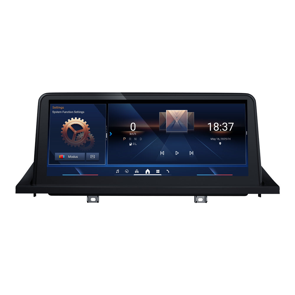 10,25" Android 14 8G + 128G Qualcomm Octa-core MultiMedia pour BMW X5 E70 X6 E71 2007-2014 Autoradio Bluetooth Lecteur vidéo de navigation intelligent