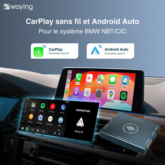 Boîtier sans fil CarPlay Android Auto pour BMW NBT F30 F20 F10 F15 F22 F01 F02 F26 F18 F48 F87 F80 MINI