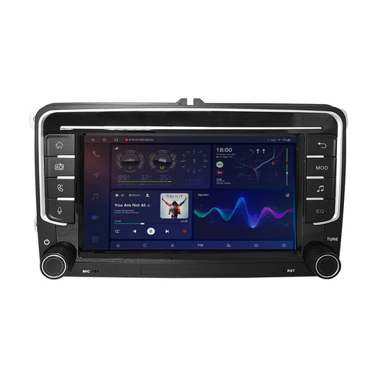 7 pouces Android 13 Navigation DTS Pure Digital DSP Amplificateur Mise à niveau pour Volkswagen POLO GOLF PASSAT B6 SEAT Leon Skoda Carplay sans fil intégré et Android Auto