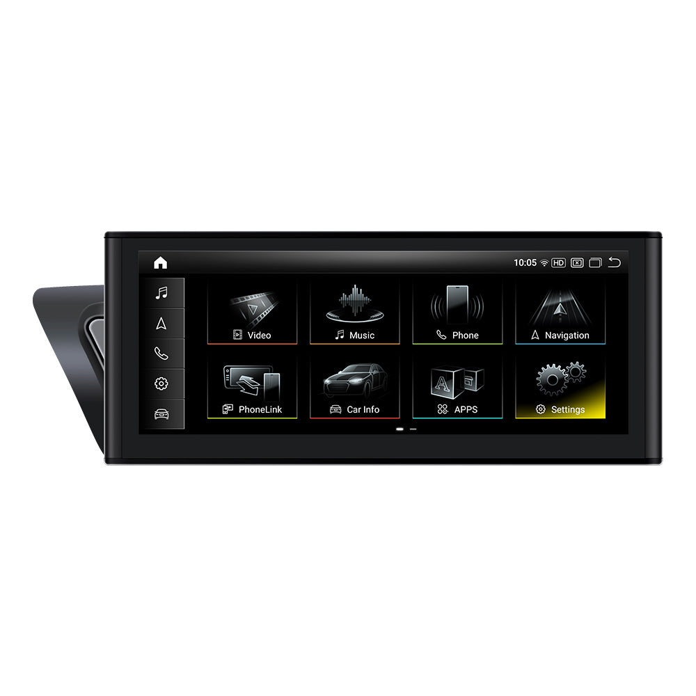 10,25 12,3 pouces Android 13.0 8 + 128 Go Radio de navigation Écran stéréo Carplay Interface automatique Android pour Audi A1 A3 A4 A5 Q3 Q5 Q7 Lecteur multimédia