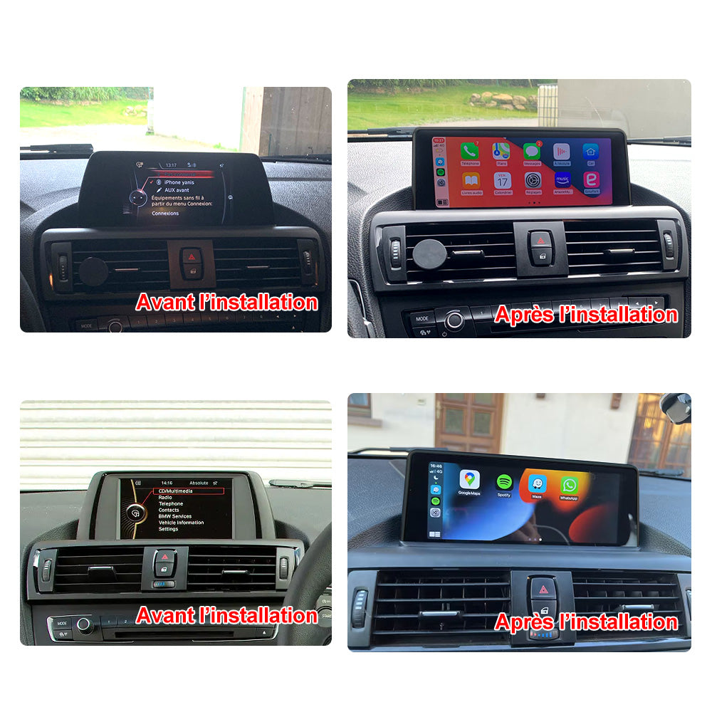 Lecteur DVD multimédia de voiture Android CarPlay sans fil 8.8 pouces pour BMW série 1 2 F20 F21 2011-2017 unité principale écran tactile