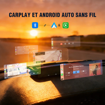 Affichage tête haute VIVIHUD V3 SE avec fonction de navigation, compatible CarPlay et Android Auto sans fil, navigation par projection haute résolution, contrôle de la musique Bluetooth