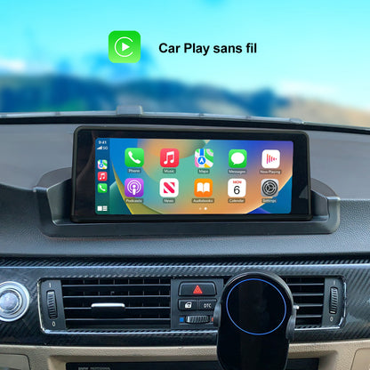 CarPlay sans fil pour BMW série 3 E90 E91 E92 E93, Android Auto, écran IPS de 8.8 pouces, sans système Android