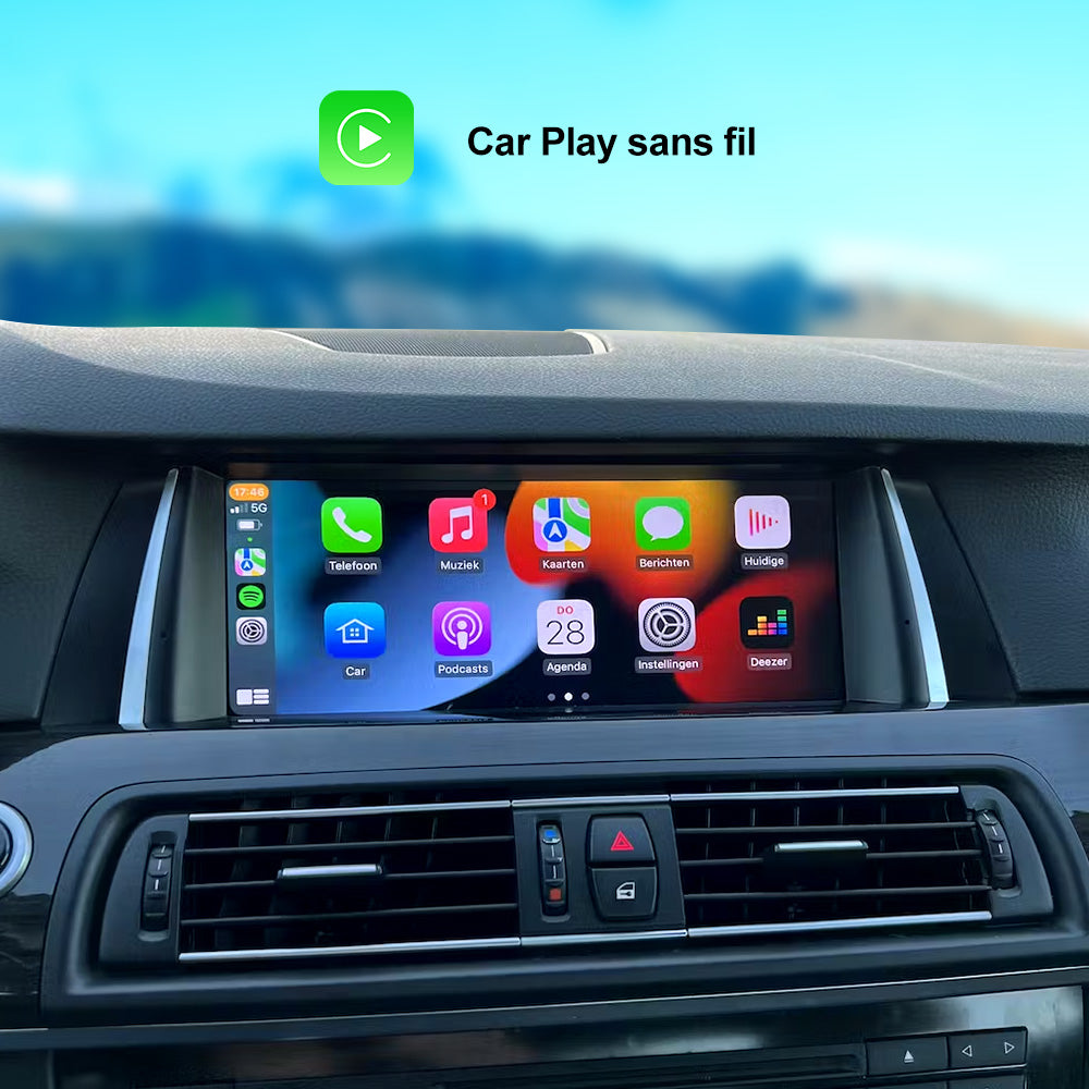 Écran tactile multimédia hôte de 10.25 pouces module de voiture Android CARPLAY intégré adapté à la BMW série 5 F10 F11 F18