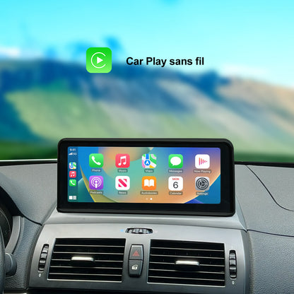 Ecran Tactile Autoradio Station Multimédia Navigation GPS 10.25" avec module intégré CARPLAY Android Auto pour BMW X3 E83 2003-2010