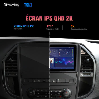 Autoradio Android pour Mercedes-Benz Vito 10,1 pouces 2K HD Écran tactile WiFi Bluetooth DSP Audio TS9 CarPlay Stéréo