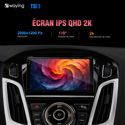 Autoradio 5G WIFI pour Ford Focus 2012-2018, 9 pouces, stéréo, sans fil, Carplay, Android Auto, DTS, Bluetooth, navigation GPS, mise à niveau