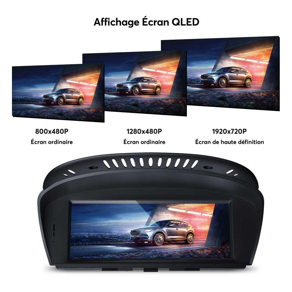 8.8 "Android 13 8G + 128G Qualcomm octa-core multimédia pour BMW Series3 5 E60 E61 E62 E63 E64 M6 E90 E91 E92 E93 M3 unité principale de Navigation GPS