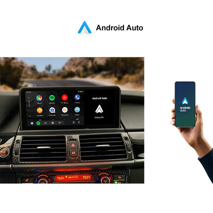 Ecran Tactile Autoradio Station Multimédia Navigation GPS 10.25" avec module intégré CARPLAY Android Auto pour BMW X5/X6 E70 E71