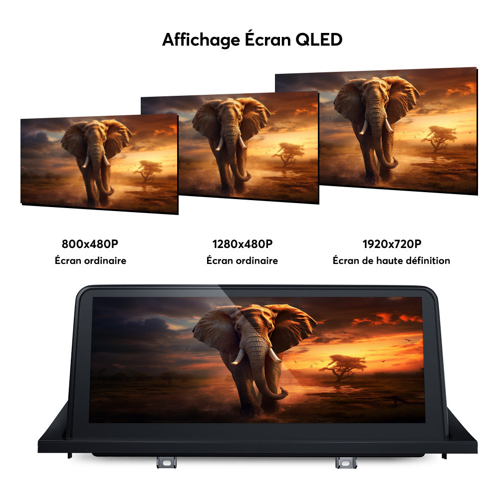 10,25" Android 13 8G + 128G Qualcomm Octa-core MultiMedia pour BMW X5 E70 X6 E71 2007-2014 Autoradio Bluetooth Lecteur vidéo de navigation intelligent