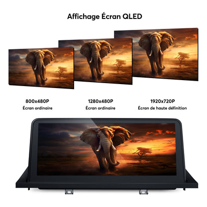 10,25" Android 13 8G + 128G Qualcomm Octa-core MultiMedia pour BMW X5 E70 X6 E71 2007-2014 Autoradio Bluetooth Lecteur vidéo de navigation intelligent