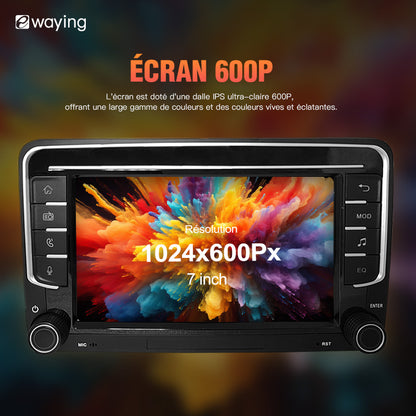 7" Ecran tactile avec module intégré CARPLAY pour VW Volkswagen POLO GOLF 6 PASSAT CC JETTA TIGUAN TOURAN