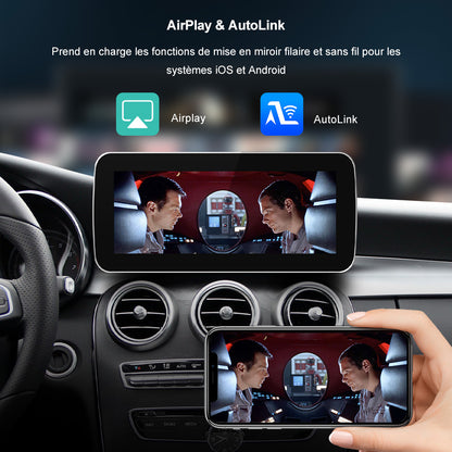 Unité principale de Navigation GPS sans fil Apple CarPlay Android Auto 12.3 pouces pour Mercedes Benz classe A B C E GLA GLC 2008 – 2019