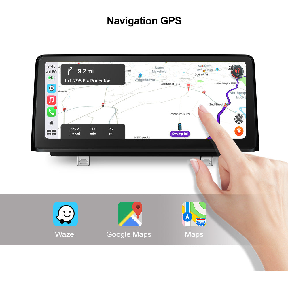 10.25“ Hôte multimédia de voiture sans fil Apple CarPlay Android pour BMW Series 3 4 F30 F31 F34 F32 F33 F36 F80 Navigation GPS