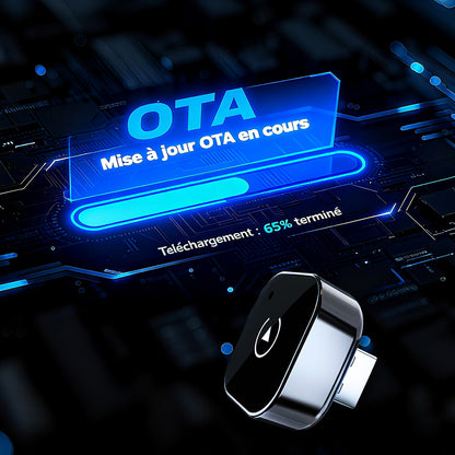 Adaptateur USB Mini 2-en-1 Android Auto & CarPlay sans fil – Dongle Smart Box avec mise à niveau Bluetooth 5 pour Volvo Benz MG Kia Chery VW Touareg Toyota Hyundai