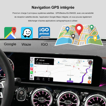 Boîtier décodeur CarPlay sans fil Android Auto, pour Mercedes Benz NTG 6.0 A C E V G GLA GLB GLC classe 2020 – 2023, Interface tactile, GPS