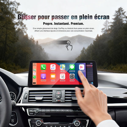 Compatibilité sans fil avec Apple CarPlay et Android Auto avec les BMW Série 3 Série 4 F30 F31 F34 F32 F33 F36 et F80 intégration OEM et Bluetooth d'origine du véhicule
