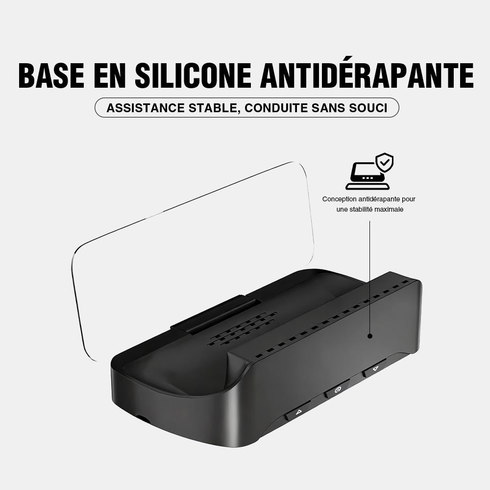 Affichage tête haute VIVIHUD V3 SE avec fonction de navigation, compatible CarPlay et Android Auto sans fil, navigation par projection haute résolution, contrôle de la musique Bluetooth