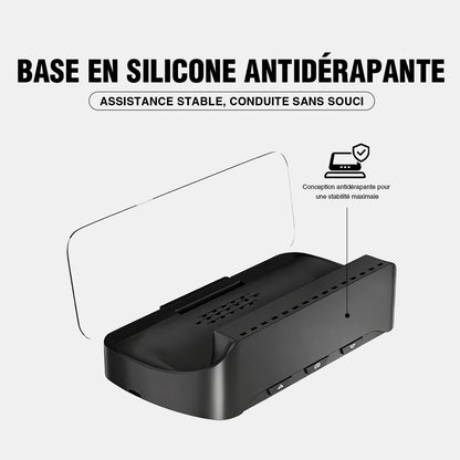 Affichage tête haute VIVIHUD V3 SE avec fonction de navigation, compatible CarPlay et Android Auto sans fil, navigation par projection haute résolution, contrôle de la musique Bluetooth