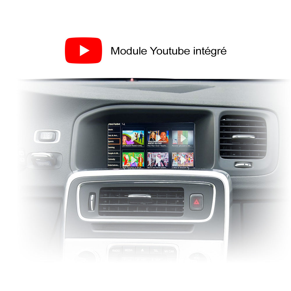 CarPlay sans fil Android Auto MMI Prime pour Volvo V60 S60 XC60 V40 2014 – 2019 boîte d'interface de mise à niveau Airplay