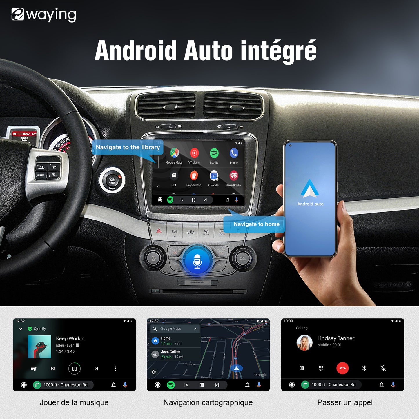 Module CarPlay Android Auto sans fil pour Maserati Quattroporte Ghibli Dodge Journey Challenger Chrysler 300c Fiat Freemont
