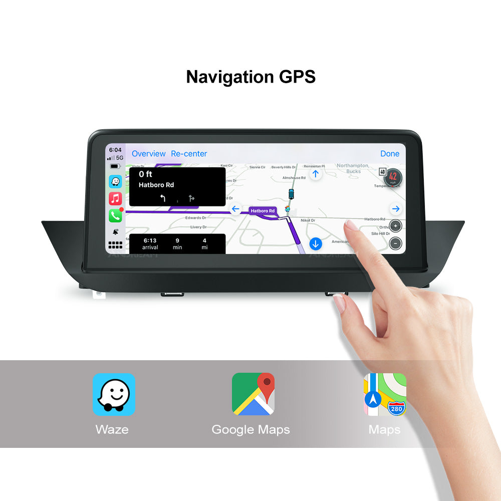 Apple CarPlay sans fil pour BMW X1 E84 Android Auto sans système Android Écran IPS 10,25 pouces