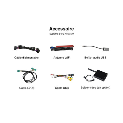 Adaptateur d'interface MMI Android Auto CarPlay sans fil Prime Retrofit pour Mercedes Benz NTG 4.5 4.7 4.8 5.0 5.1 Airplay Upgrade Box Mirror Link