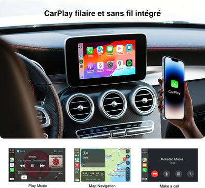 Interface MMI sans fil CarPlay/Android Auto GPS pour Mercedes NTG4.5 4.7 5.0 A B C E S Classe GLA GLC GLE GLS
