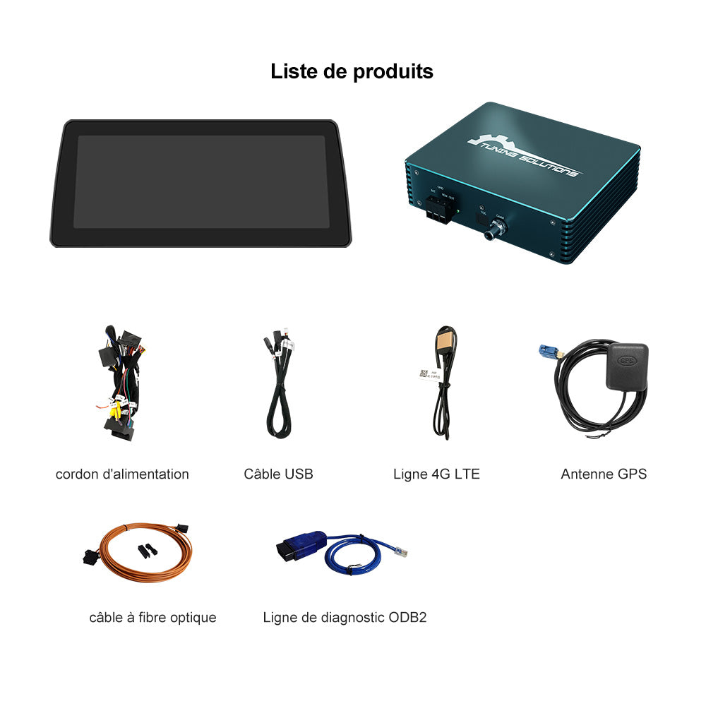 Kit de modification d'écran Android avec boîtier de décodeur à fibre optique adapté pour NBT CIC EVO F30 F20 F10 F11 F31 F15 F01 F02 F25