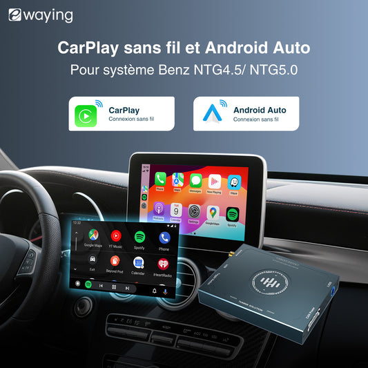 Interface MMI sans fil CarPlay/Android Auto GPS pour Mercedes NTG4.5 4.7 5.0 A B C E S Classe GLA GLC GLE GLS